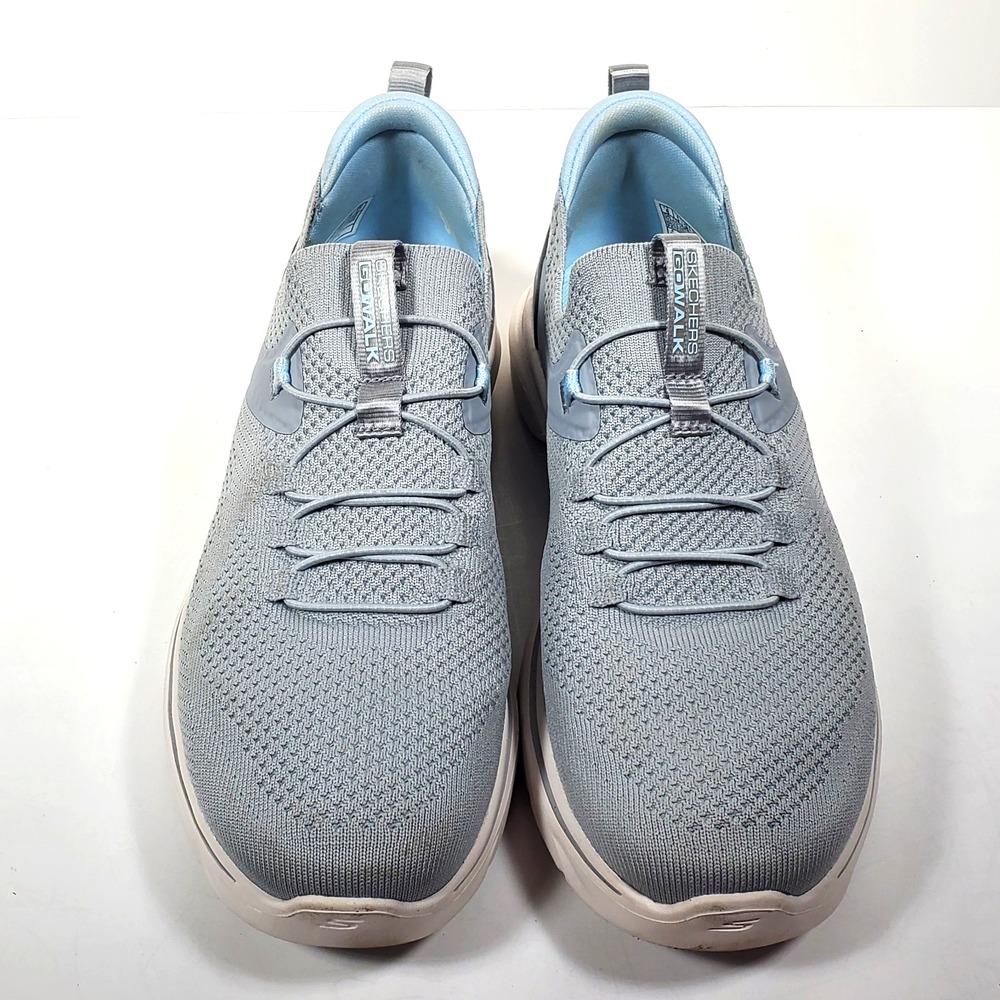 Skechers Go Walk Shoes Women's Size 8 Gray Slip On -PREOWNED - Picture 7 of 15